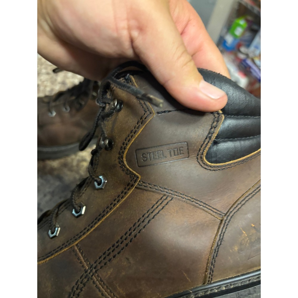 Thorogood Mens Steel Toe Leather Work Boots Brown Lace Up 804-4638 10W - Picture 4 of 14